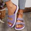 Women Slippers Summer Lightweight Casual Sandals Simple Sport Style Slope Heel Slippers Large Size Beach Shoes Slides Women
