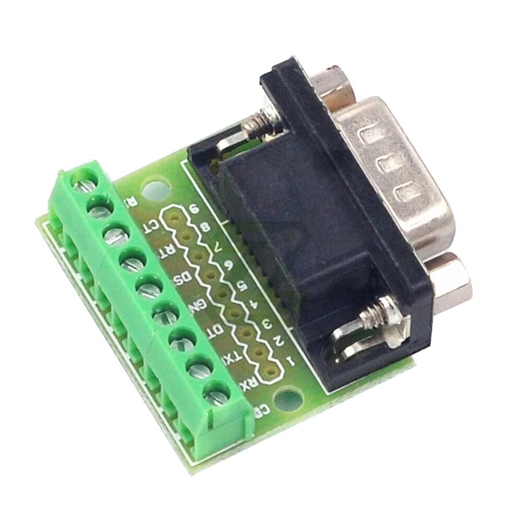 Durability 9-Pin 9-Hole DB9 Male/ Female Connector Adapter Easy Installation Screw Terminal High Conversion Performance