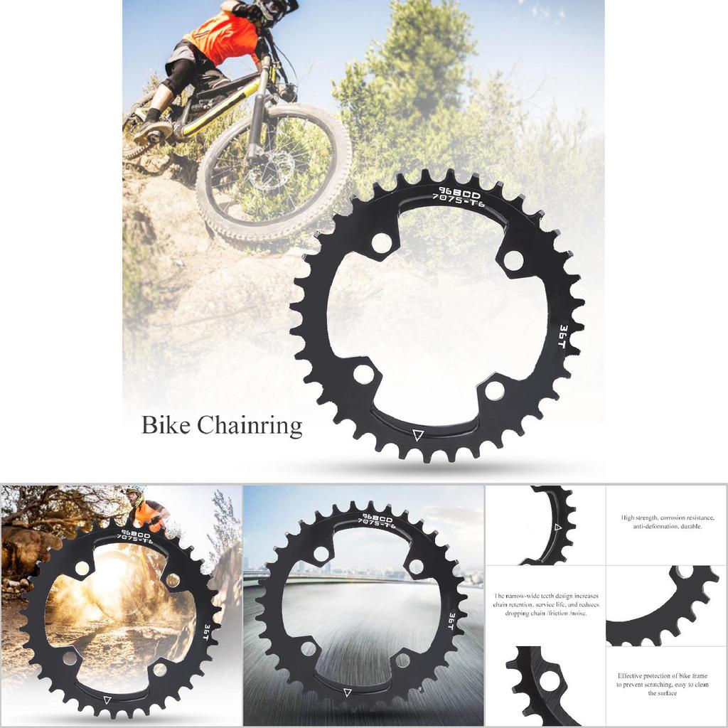 96BCD Cykel Smal Bred Rund Kedjekrans Reparation Kedjekrans för Mountainbike 36T