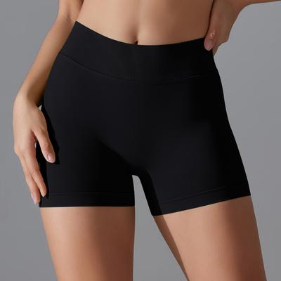 Shorts de Yoga Bubble Butt Femininos Cintura Alta Ciclismo Esporte Calças Curtas Respiráveis Secagem Rápida Shorts de Fitness