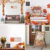 Fall Wood Front Door Hanging Sign Letter Wooden Plaque Fall Decor Autumn Plant Wood Wall Art Hanging for Farmhouse Home