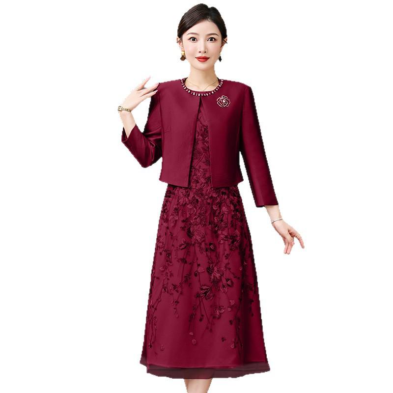 YQWL5663 Mother-in-law Winter Wedding Formal Dress and Jacket Set 2025