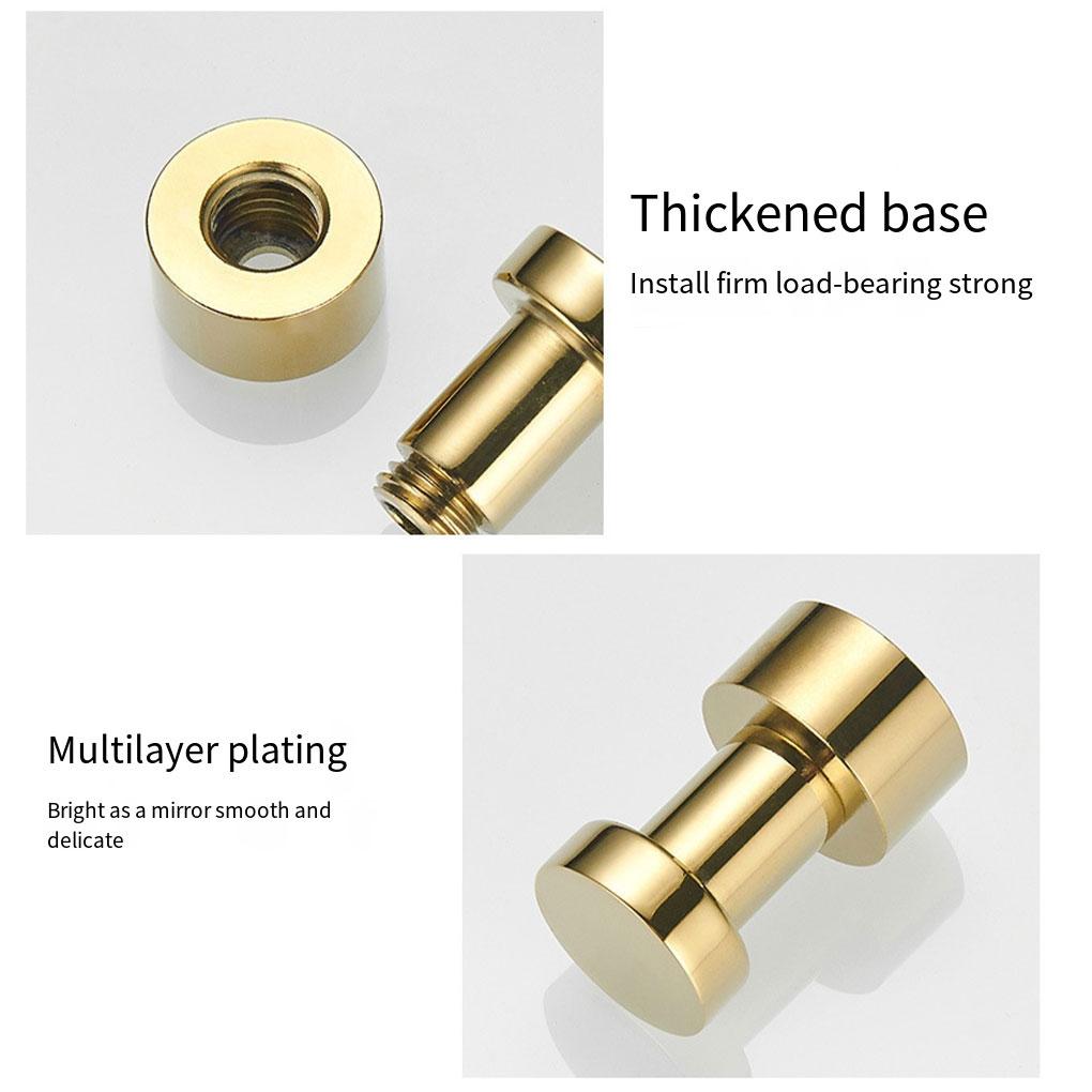 Copper Modern Towel Hooks For Bath - Wide Applications Brass Adhesive Hanger Modern Design Powerful Self-Adhesive