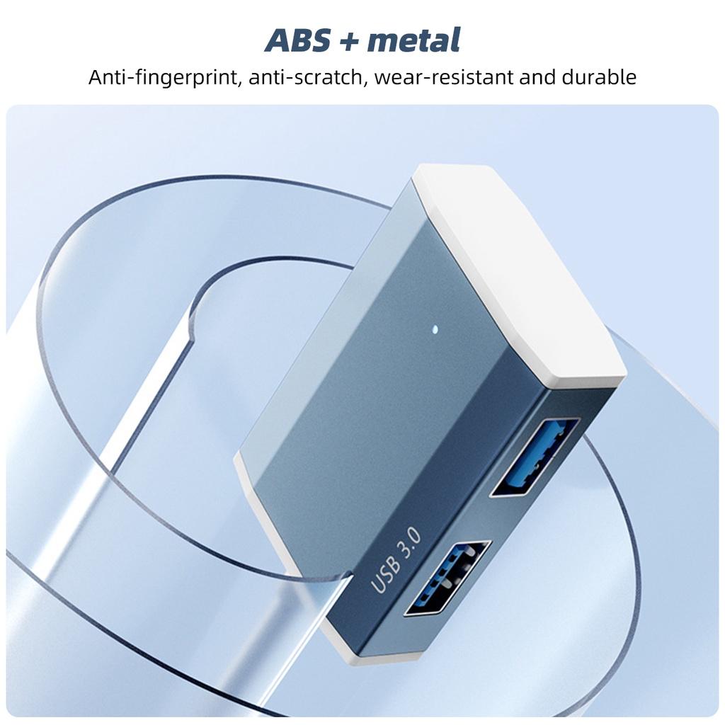 FONKEN 4 In 1 USB/Type-C Hub USB3.0*1+USB2.0*3 Fast Transfer Expander Docking Station for Hard Drive USB Stick Keyboard Conncector