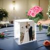 Wedding Flower Display Stand Clear Acrylic Wedding Cards Box Flower Arrangement Stand Rack for Reception, Ceremonies Birthday