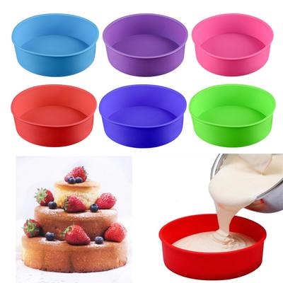 Runde Silikon-Kuchenform 4 6 8 Zoll Silikonform Backformen Silikon-Backform für Gebäck Kuchen Runde Silikon-Kuchenform