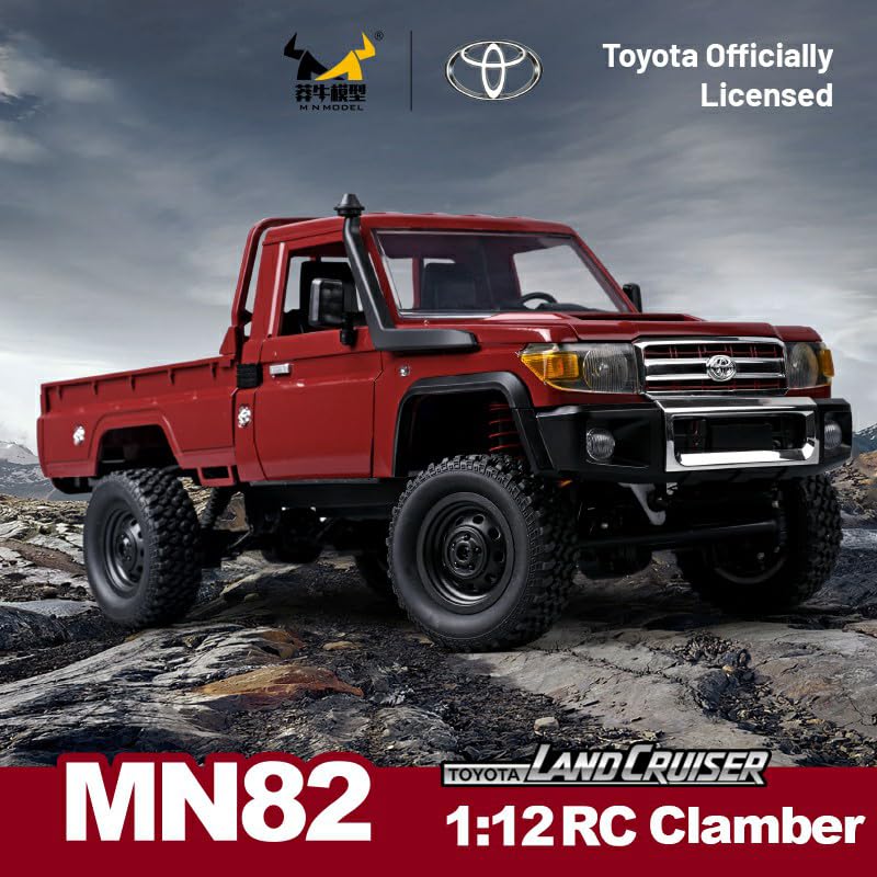 MN MODEL 1:12 Scale Toyota Land Cruiser 79 Radio Control Crawler Car, MN-82, Technically Approved, 4WD, Off-Road Car, Licensed Model, Birthday Gift,