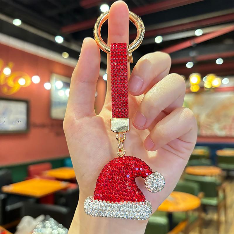 1PC Keychain Ideal Gift Full Rhinestone Design Cute Bag Charm Versatile Pendant Festive Vibe Various Styles