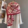 Winter Warm Cashmere Scarf for Women Luxury Print Pashmina Shawl Wrap Neckerchief Female Bufanda Echarpe Design Headband