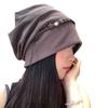 Korean Star Beaded Tassel Pile Hats Autumn and Winter Versatile Retro Pullover Hat Windproof and Warm Big Head Circumference Cold Hat Trend