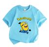 Kids Boys Girls 100% Cotton Crew Neck Short Sleeve T-Shirt, Cute Banana Character Print Casual Comfortable Lightweight Tee for Daily Wear, Outing and