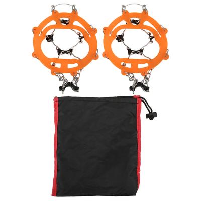 2Pcs Ice Traction Cleats Anti Skid Shoe Crampon Cover Snow Grips with 8 Spikes for Hiking Walking