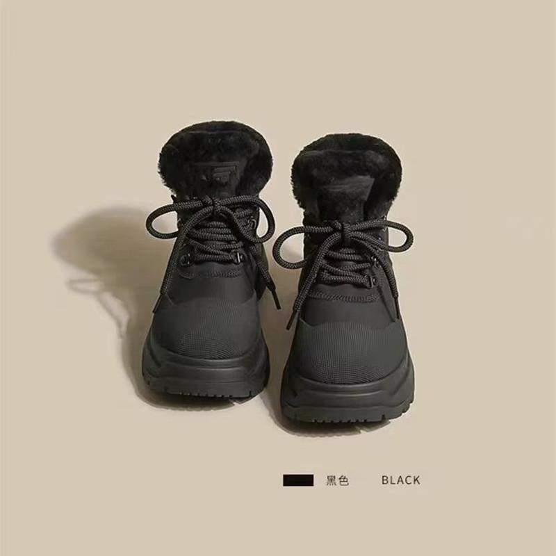 Winter Footwear Plus Size Snow Boots and Velvet Padded Warm Cotton Shoes Thick Soled Booties Women's Boots