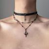 Starburst Double Layer Men's Necklace: Trendy, Light Luxury Hip Hop Style, Unisex Clavicle Chain