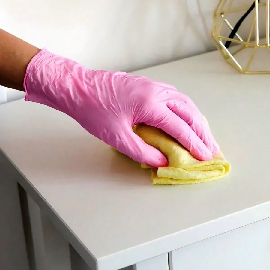 20pcs/Bag Disposable Nitrile Gloves Latex & Powder Free, Perfect For Tattooing, Manicures, And Salon Cleaning,Nail Supplies, Nail Art Tools