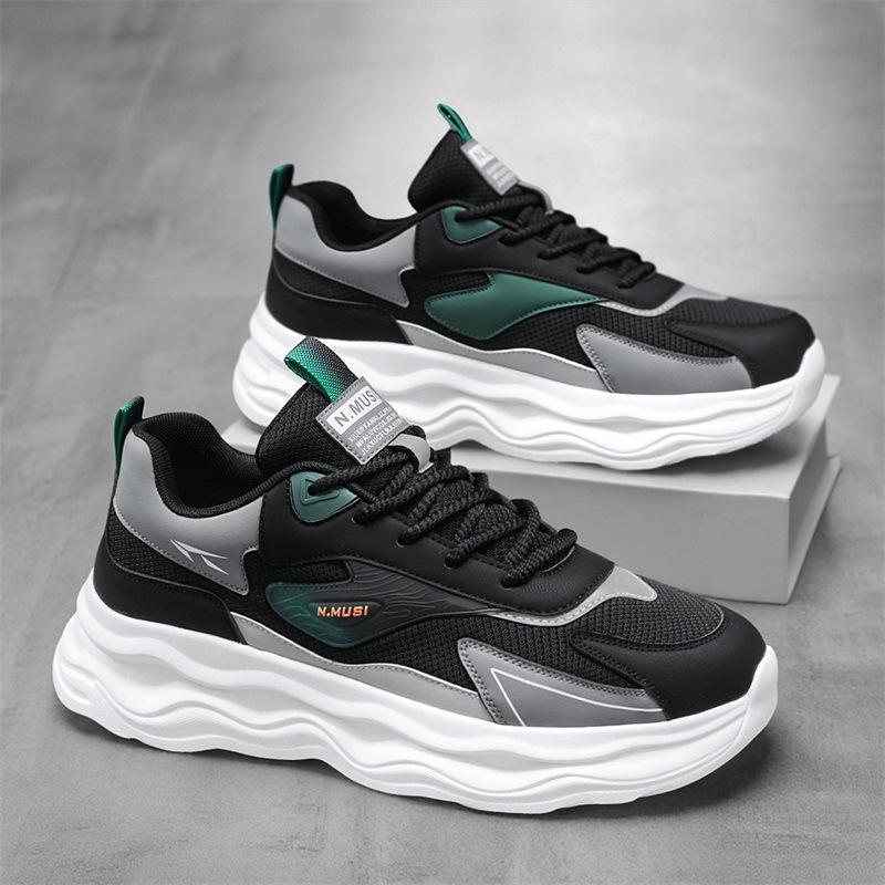 Men s Mesh Patchwork Chunky Sneakers Non-slip Platform Casual Dad Shoes 39