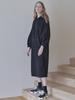 AVANT-G Volume Sleeve Long Hooded Dress - Black (Fleece)