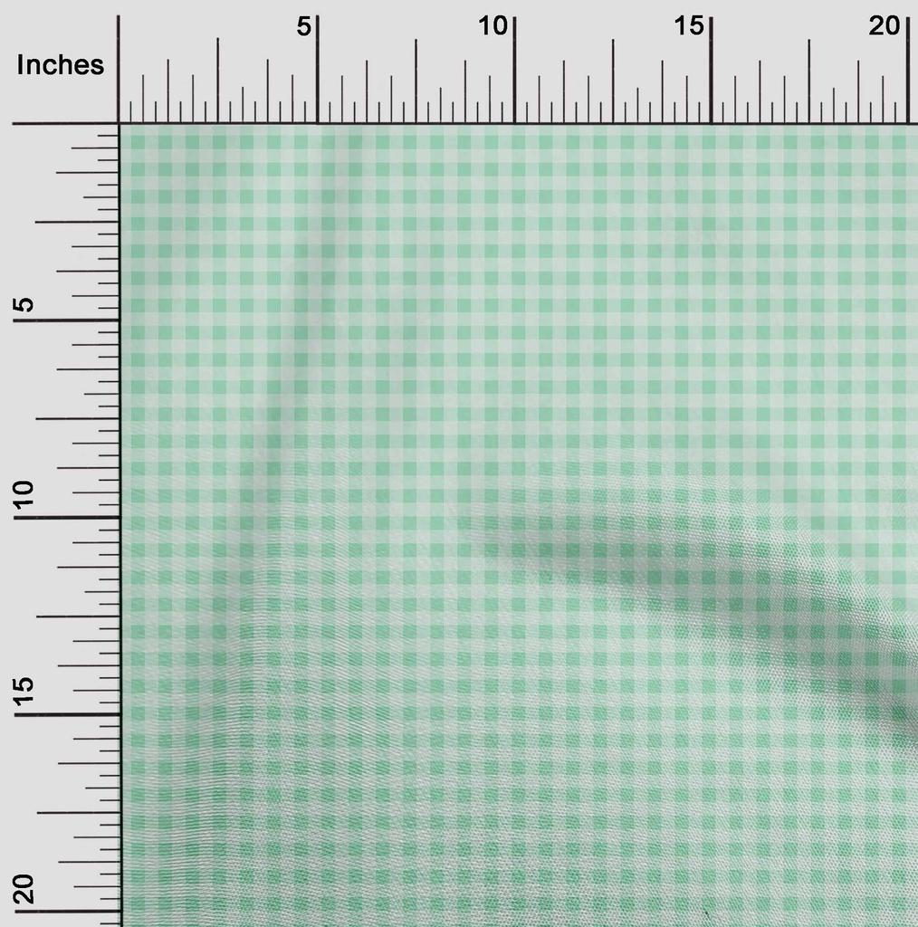 oneOone Cotton Flex Fabric Gingham Check Print Fabric BTY 40 Inch Wide