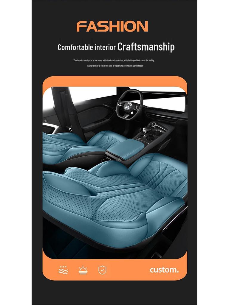 MG7 Full Wrap Leather Seat Cushion Cover - Universal for All Seasons