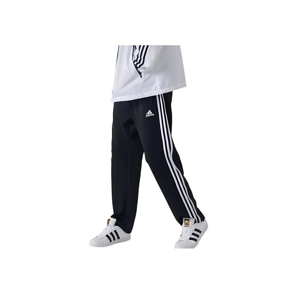 Adidas Sports Lifestyle Series Side Three Stripes Straight Leg Retro Sports Pants Men Pants Black White TR30PR-BW