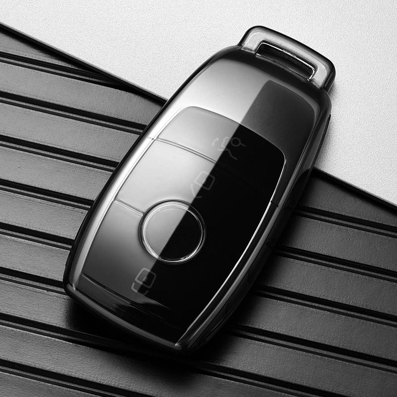 TPU Transparent Car Key Case Cover for Mercedes Benz E C S GLC Class E200 E400 E63 W213 S550 S560 C260 A200 Key Shell Protector