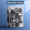 Staple Metal Clip Push Hand Paper Clipper With Refill Fixing Organizing Stapler Reusable Push Clamp For Document File Stationery