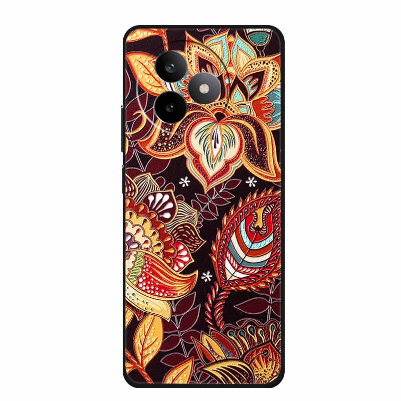 6,83" För Redmi K 80 K80 Ultra Fodral 3D Präglad Blomma Svart Silikon Mjuk Baksida Fodral För Redmi K 80 Ultra Stötsäker Fundas