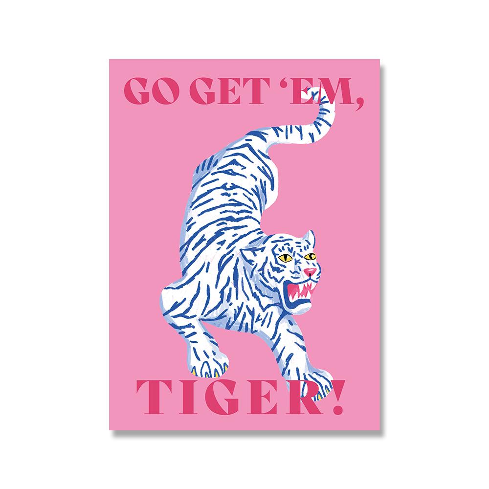 

Nordic Poster Indoor Cute Plants Canvas Painting Wall Art Prints Yoga Cat Tiger Tits Pictures For Living Room Wall Home Decor 40x60cm No Framed