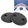2PCS Boat   Deck Plates Non Slip Round Shape Thickened Rubber   Inspection Deck Plate with Detachable Cover