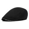 Winter Cotton Solid Warm Newsboy Caps Flat Cap Men and Women Painter Beret Hats 138