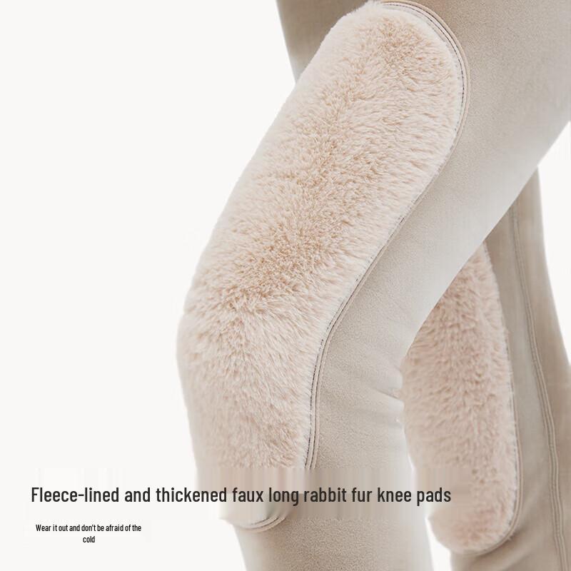 HLA Women's Thick Thermal Leggings with Wool Patch