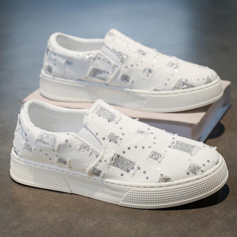 Spring and Summer Trendy Men's Shoes Versatile Soft Sole Comfortable Men Breathable One Pedal Board Shoes Men