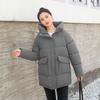 Winter Women Mid Long Parkas Jackets Casual Thick Warm Hooded Pattern Coat Outwear Jacket
