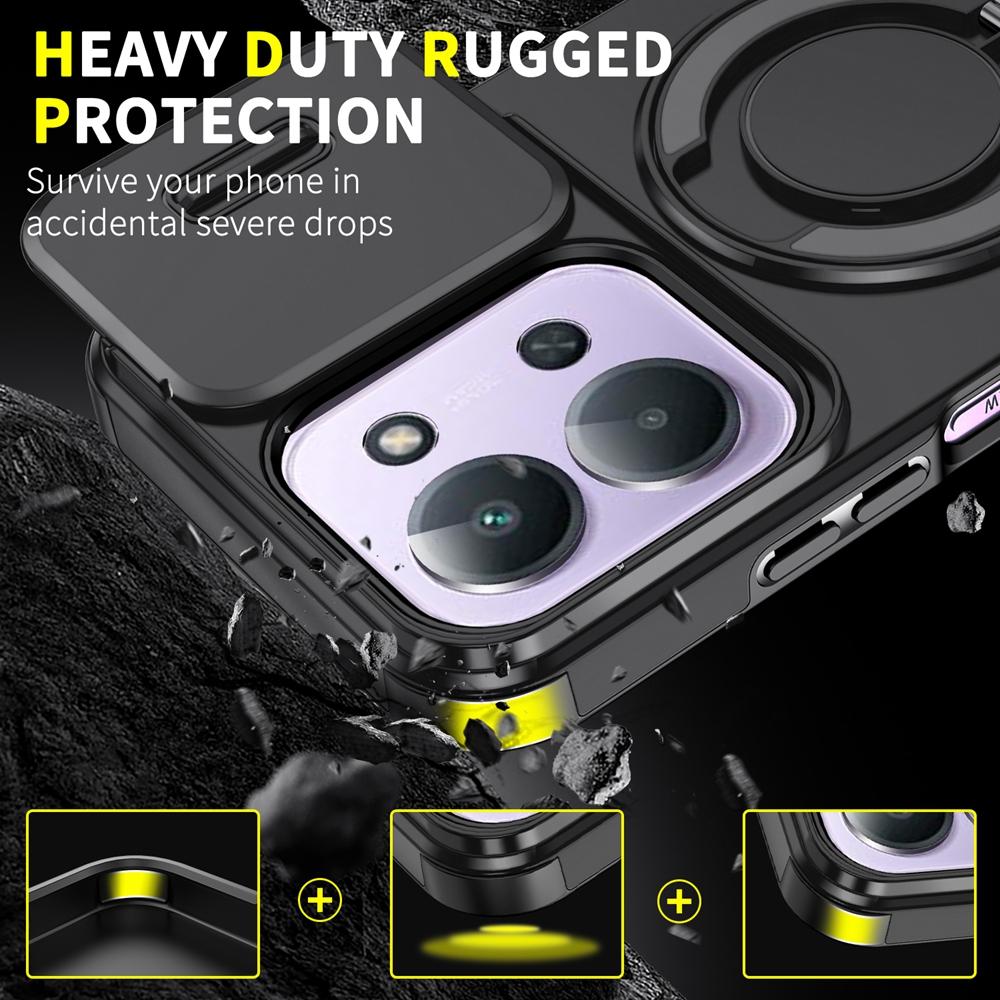 For Xiaomi Redmi 15C 4G 171mm Case Ring Holder Shockproof Armor Case For Redmy 15C 15 C Redmi15C 4G Lens Protect Cover