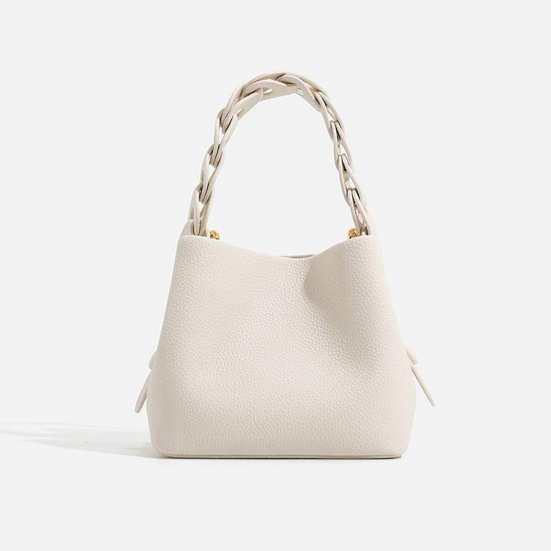 2025 New Niche High-end Vegetable Basket Fashionable Woven Bucket Bag Commuter Portable Single-shoulder Diagonal