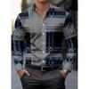 Fashionable and Minimalist Men's Long Sleeve Casual Turn- Collar Shirt, Stylish and Versatile, Suitable for Dates