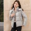Short winter down cotton clothes women's new loose hooded bread clothes cotton coat