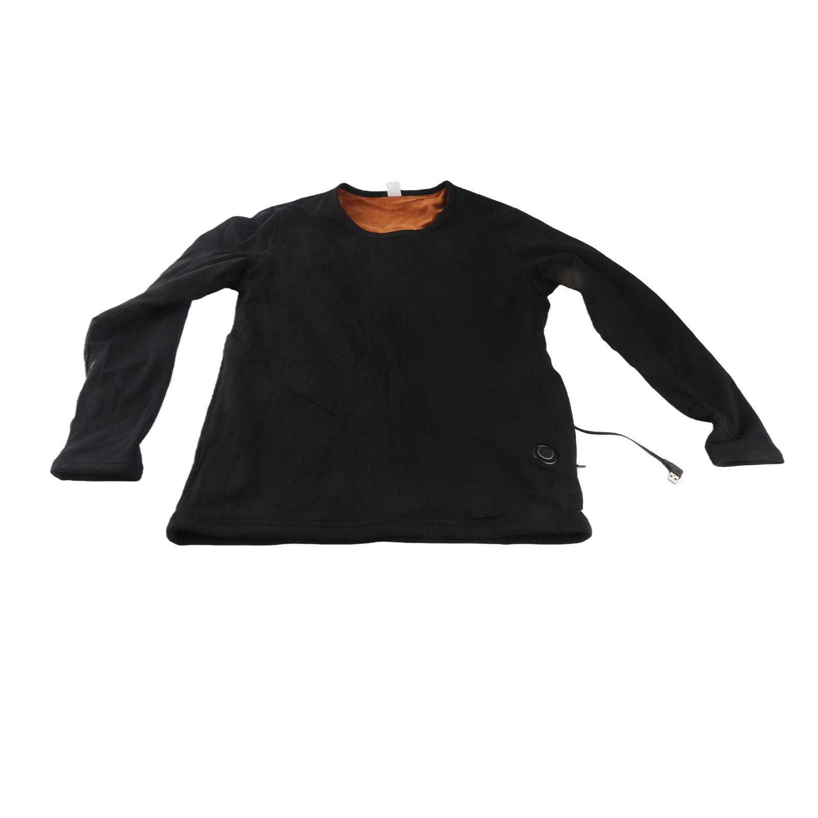Verwarmende Onderkleding voor Mannen en Vrouwen Winter Warm 24 Zones Elektrisch USB Verwarmd Verwarmingsshirt en Broek Set App Bediening 5 L black
