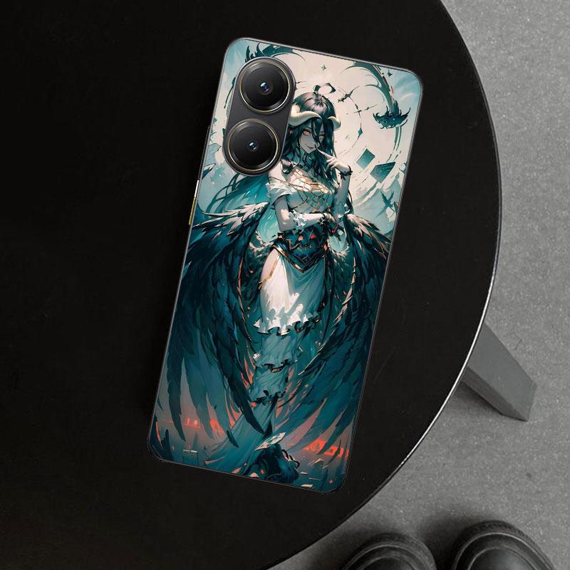 Albedo Overlord Anime Phone Case Cover for Xiaomi Poco X6 X5 X7 Pro F7 Ultra Redmi 15C 15 13C 13 12C 12 10C 10 10A 9C 9A 9T 9 Co