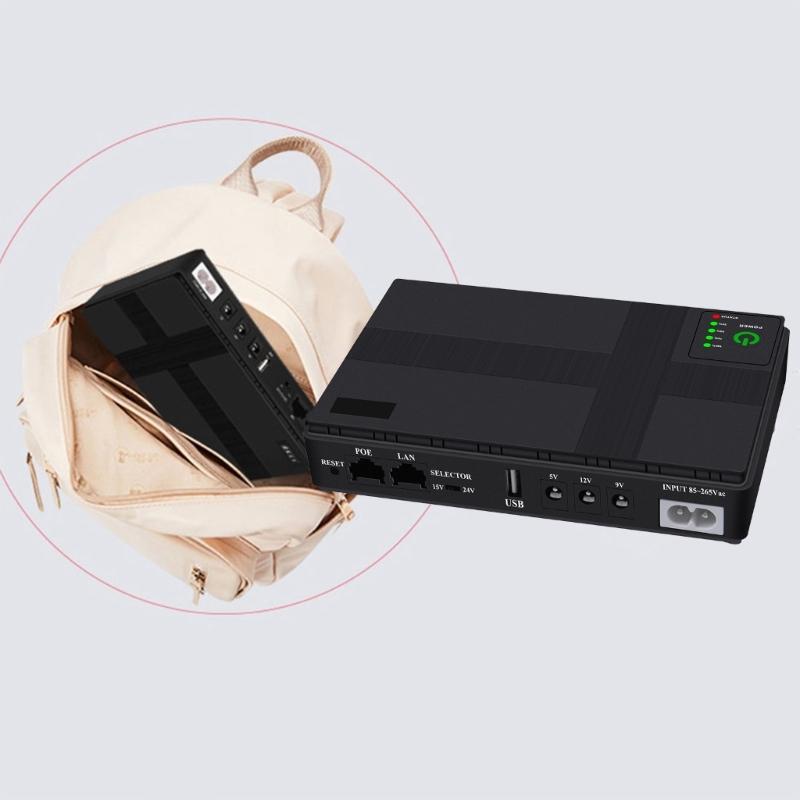UPS Battery Backup 10400mAh Lithium Battery, Home 5V 9V 12V Battery Backup for LED Light Speaker WiFi Router