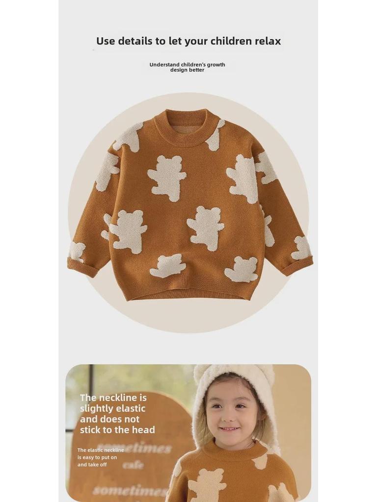 2024 Winter Mountain Series Thickened Children's Knitted Sweater
