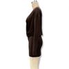 European and American Style Women's Autumn and Winter New Item Solid Color Fashionable Deep V Long Sleeved Waist Cinching Sexy Hip Hugging Dress