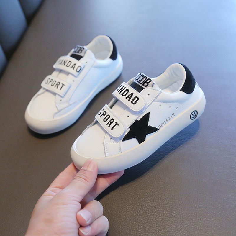 Small White Shoes Autumn New Girls Dirty Shoes Casual Shoes Stars Breathable Boy Board Shoes Sneakers Comfortable  Daily Kids