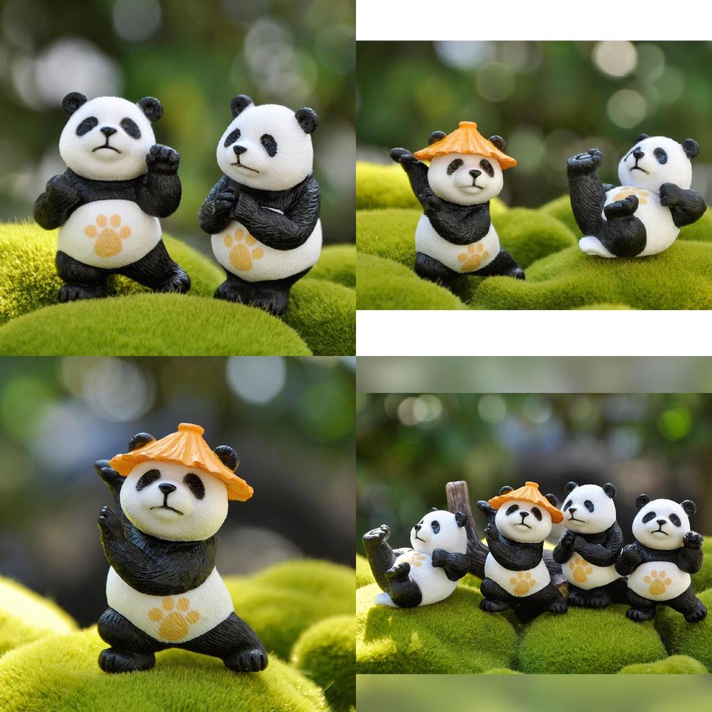 Cute And Playful Panda Baby Figurines In Blind Box Ideal For Diy Miniature Scenery