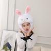 Round Rabbit Hood Hat with Cheek, Plush Hood Photo Props Photo Props Cartoon Hood