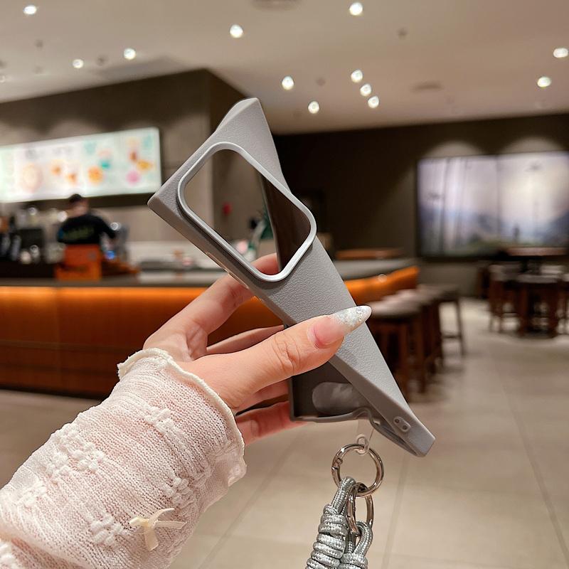 For Samsung S25 Ultra S24 FE S23 S22 A16 A56 A36 A55 A26 A35 Case Flower Pattern Slim Shockproof Matte Leather Texture TPU Soft Lanyard Phone Cover