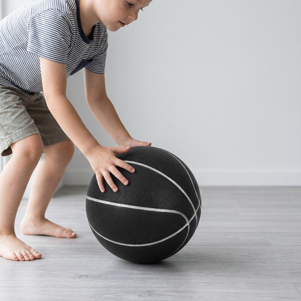Children's Silent Indoor Basketball - High Bounce Training Ball with Logo Printing