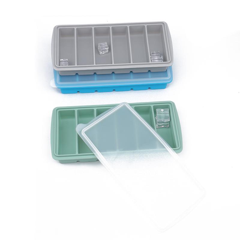 6 Grids Long Ice Cube Tray Mold Kitchen Reusable Silicone Ice Cube Mold Bpa Free Ice Maker Food Grade Silicone Ice Cubes Mould
