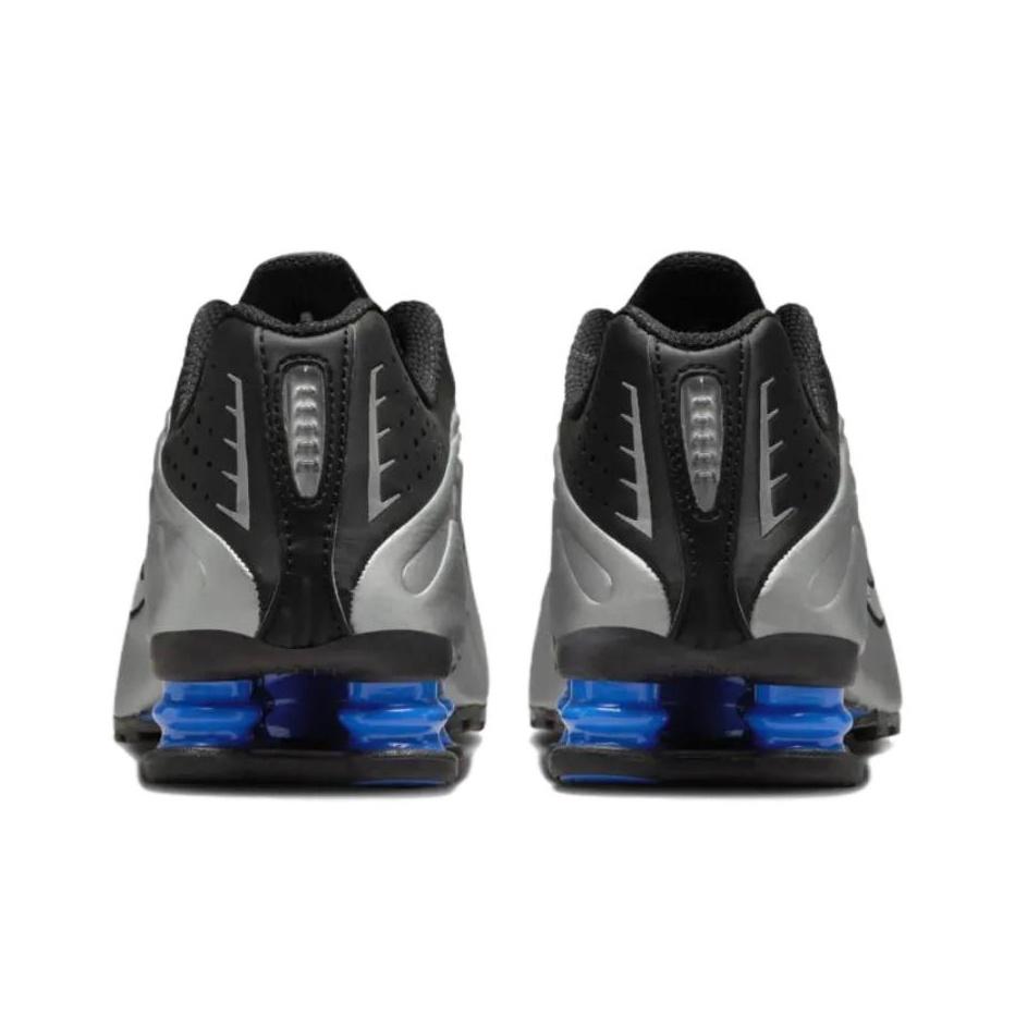 Nike  Shox R4 Metallic Silver Racer Blue Women Sneakers Black AR3565-006