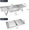 Portable Charcoal Grill Folding Barbecue Small BBQ Grill Lightweight Stainless Steel Table Top Grill with Carry Bag for Outdoor